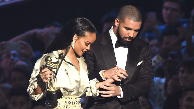 Drake and Rihanna at the 2016 MTV Movie Awards