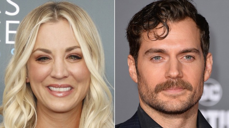 Kaley Cuoco, left and Henry Cavill, right