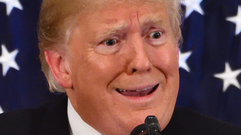 Donald Trump making a face