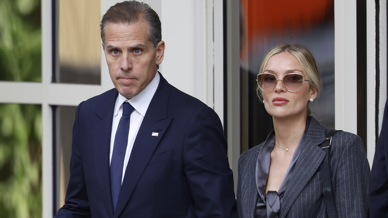 Hunter and Melissa Biden outdoors