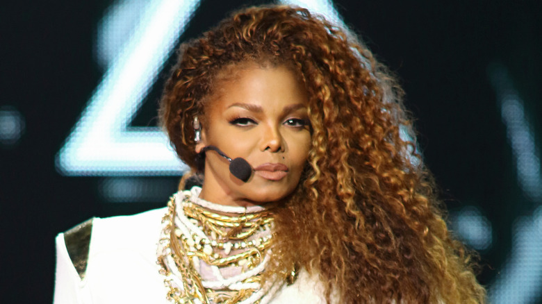 Janet Jackson performing on stage