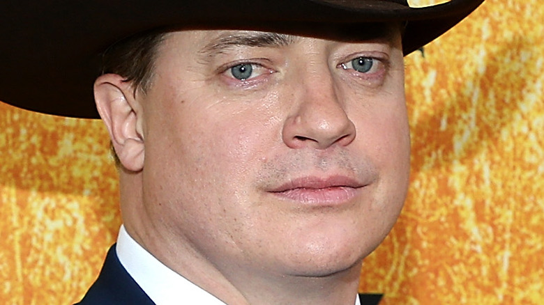 Brendan Fraser wearing black cowboy hat