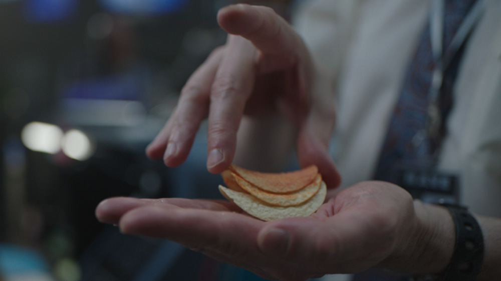 Closeup of the Pringles Super Bowl LV ad