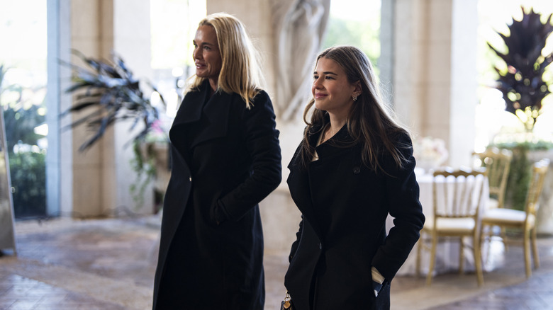 Kai Trump and her mother Vanessa Trump attend Dan Scavino's wedding at Mar-a-Lago