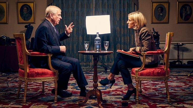 Andrew Windsor sits with Emily Maitlis in the Newsnight interview