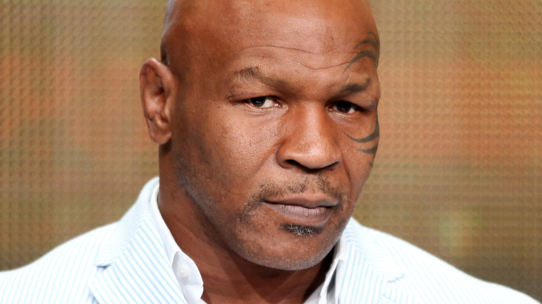 Mike Tyson staring