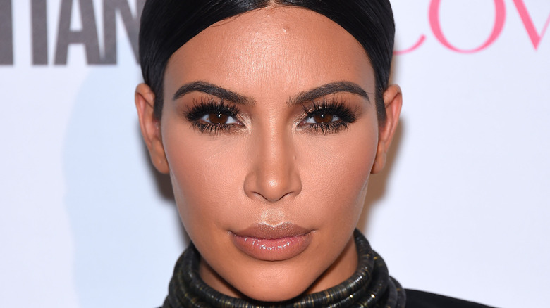 Kim Kardashian eyelashes lips