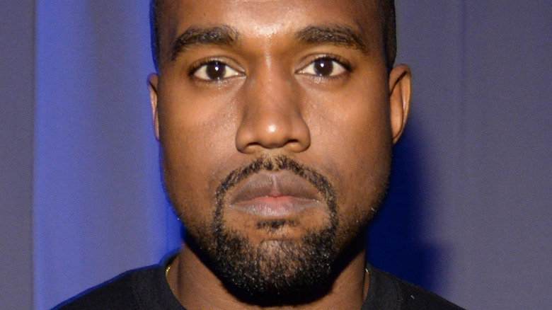 Kanye West wearing black