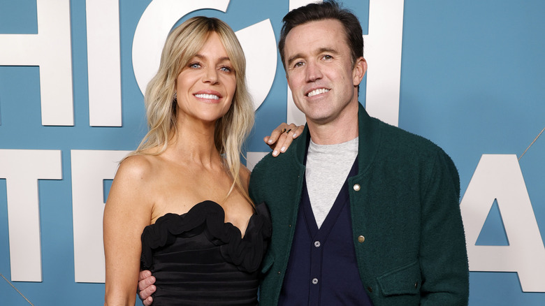 Kaitlin Olson and Rob McElhenney posing