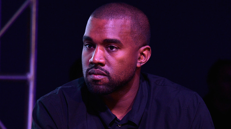 Kanye West looking away
