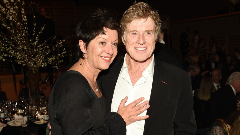 Robert Redford and wife Sibylle Szaggars at the 42nd Chaplin Award Gala in 2015.