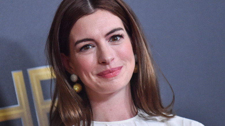 Anne Hathaway smiling