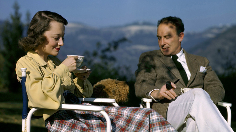 Olivia De Havilland and Marcus Goodrich at their Hollywood hills home