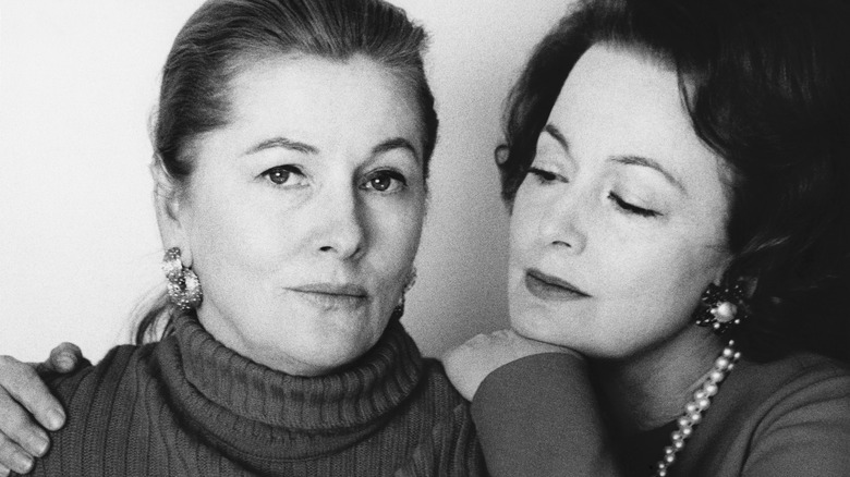 Olivia de Havilland and Joan Fontaine in Beverly Hills, California in 1972