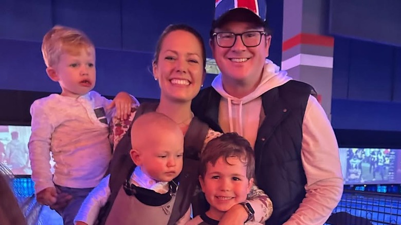 Dylan Dreyer and Brian Fichera at bowling alley