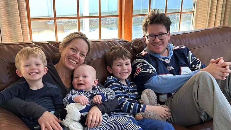 Dylan Dreyer and Brian Fichera at home with family