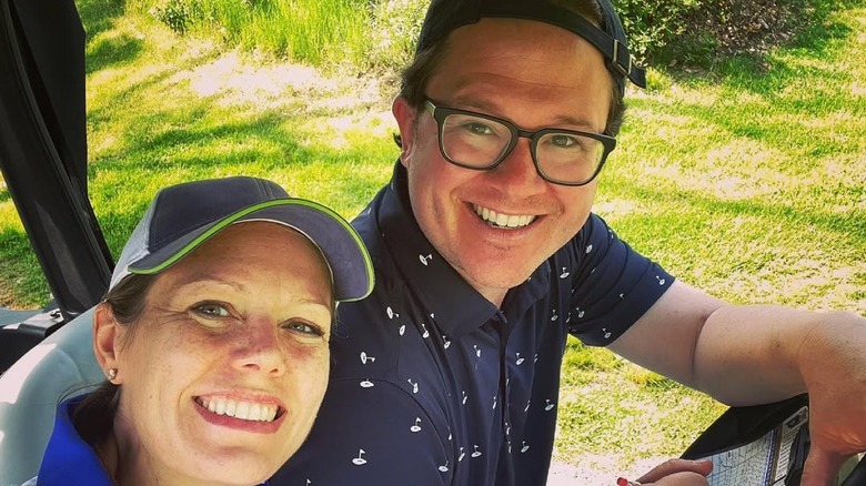 Dylan Dreyer and Brian Fichera at golf course