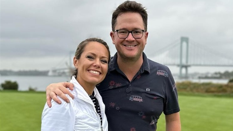 Dylan Dreyer and Brian Fichera at a golf course