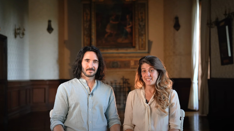 Ian Figueira & Daphne Reckert filming in their chateau