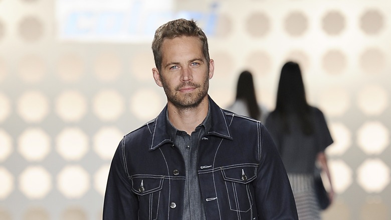 Paul Walker walking on the runway