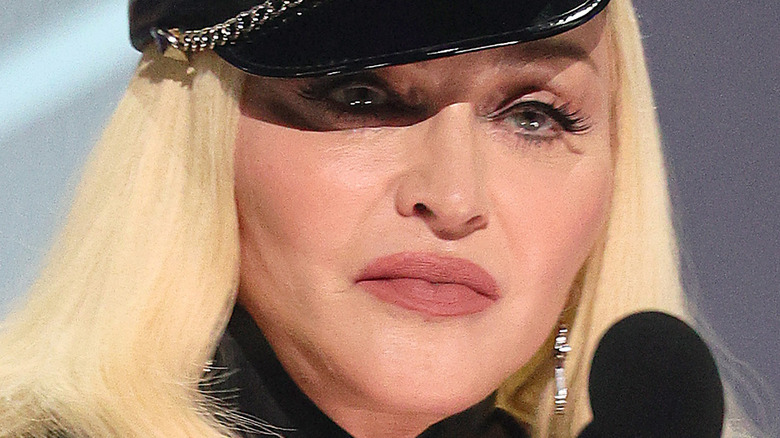 Madonna speaks at the VMAs