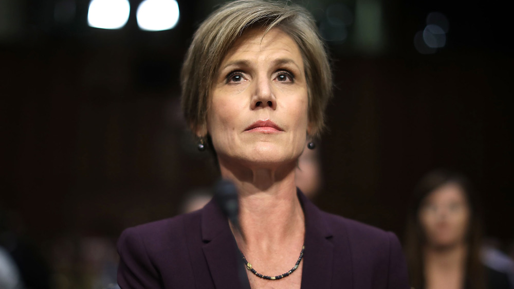 Sally Yates looking straight ahead