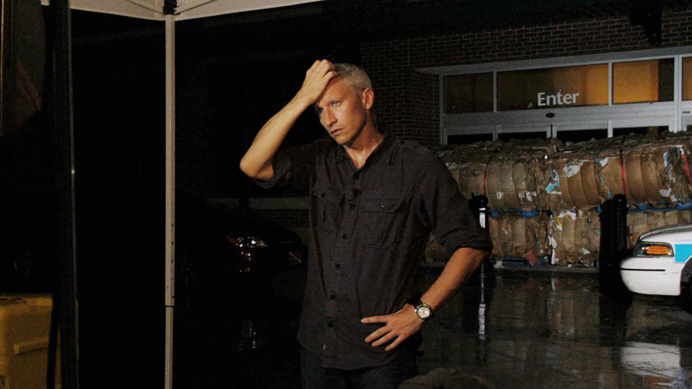 Anderson Cooper covering Hurricane Katrina