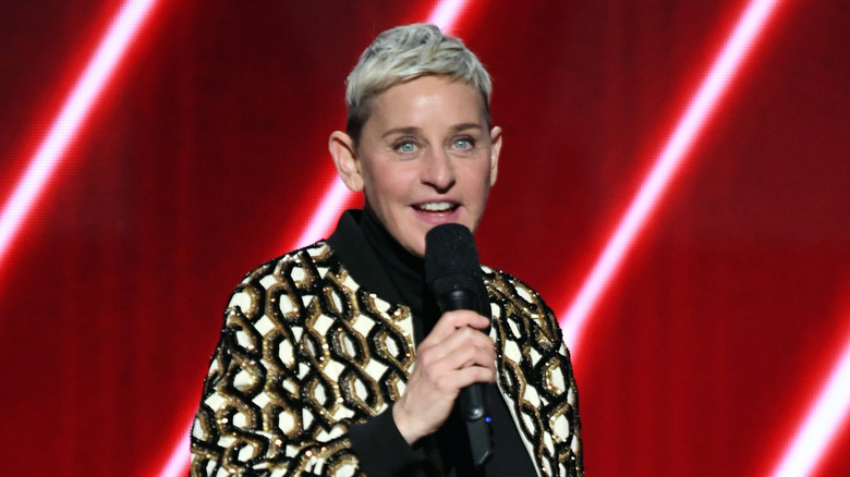 Ellen DeGeneres speaks onstage during the 62nd Annual GRAMMY Award