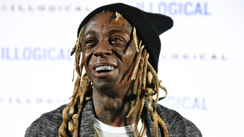 Lil Wayne, looking happy