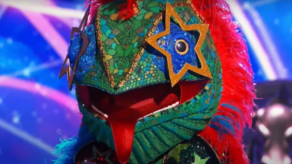 The Masked Singer's Chameleon onstage during the competition