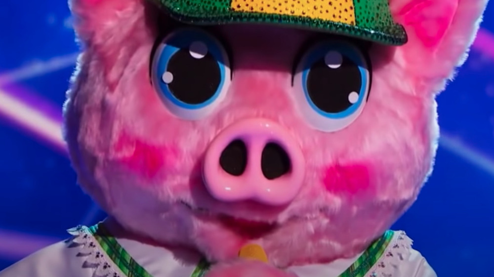 The Masked Singer's Piglet onstage during the competition