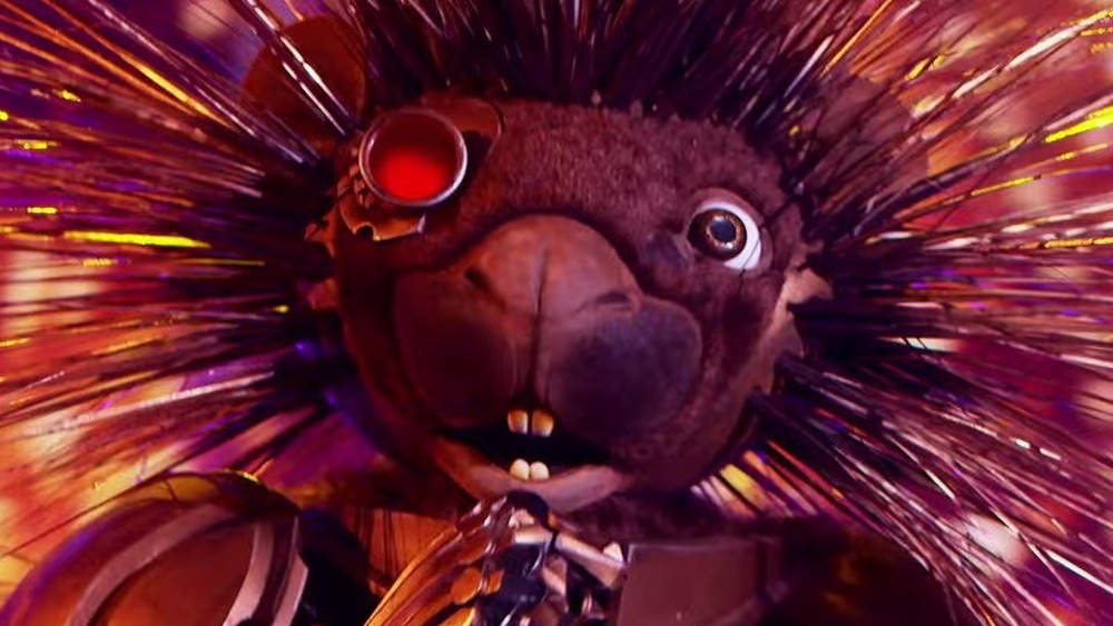 The Masked Singer's Robopine onstage during the competition
