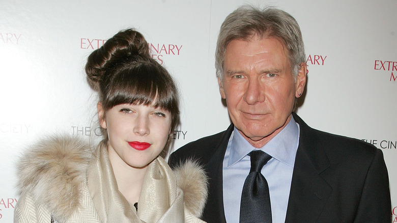 Harrison Ford posing with daughter Georgia
