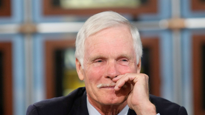 Ted Turner black suit