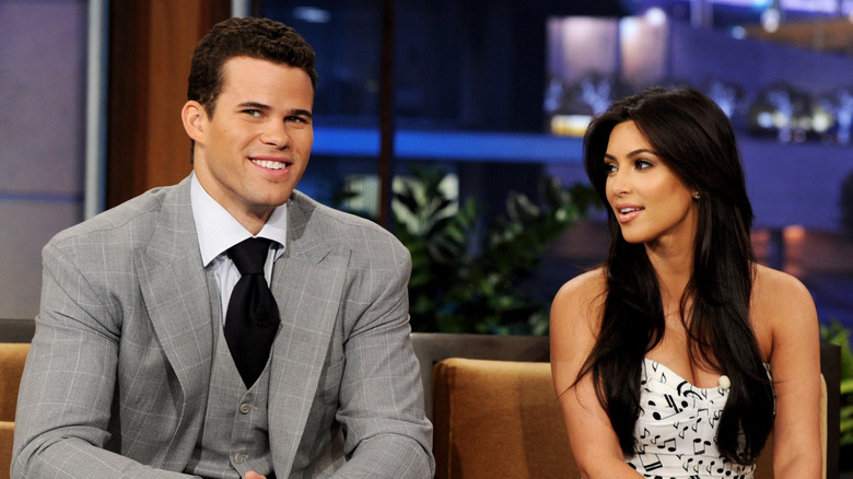 Kris Humphries and Kim Kardashian during an interview