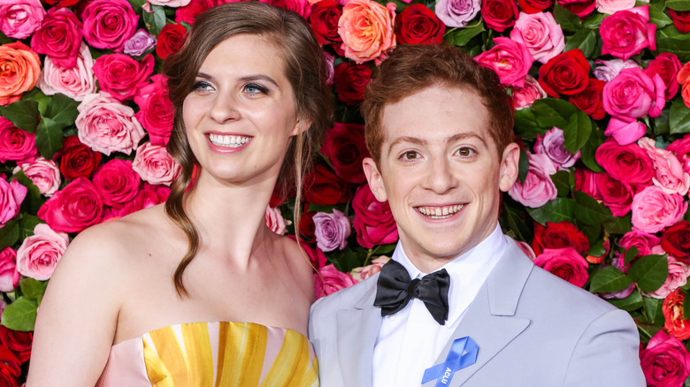 Lilly Jay and Ethan Slater smiling