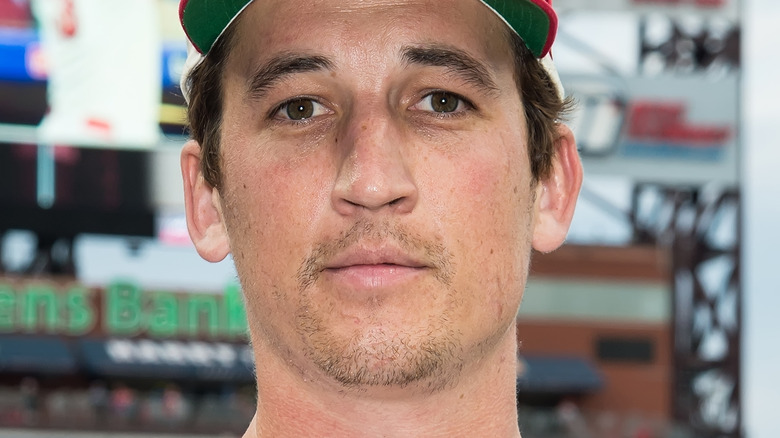 Miles Teller in 2019 at a Phillies game