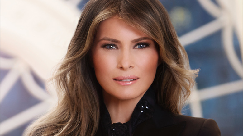 Melania Trump blue eyes