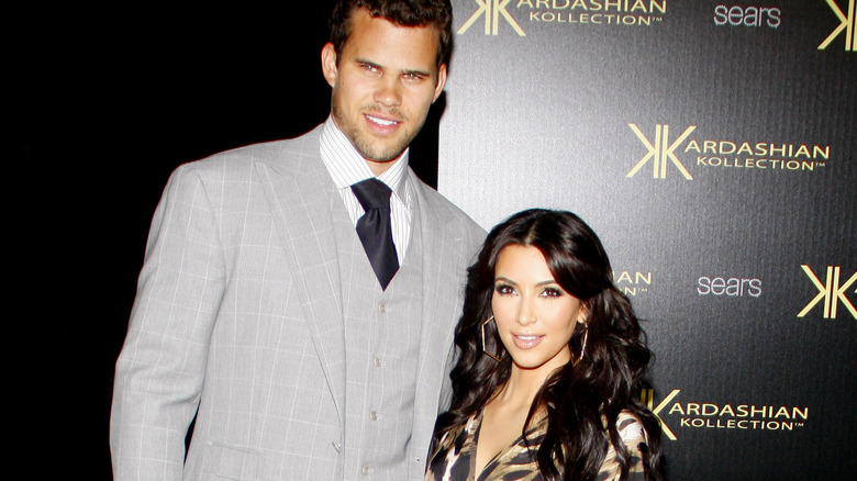 Kris Humphries and Kim Kardashian smiling