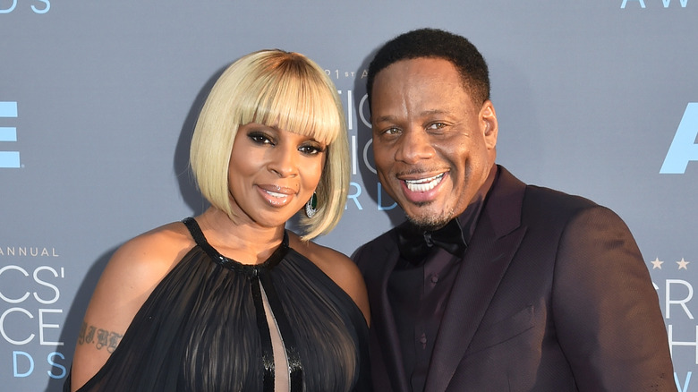 Mary J. Blige and Kendu Isaacs smiling