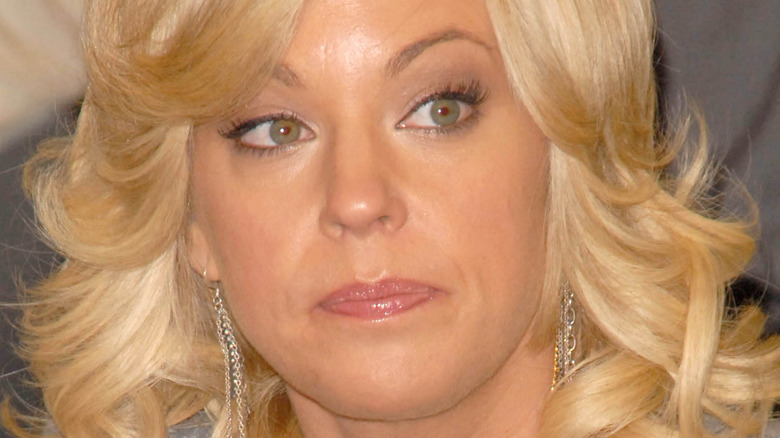 Kate Gosselin with blond curly hair