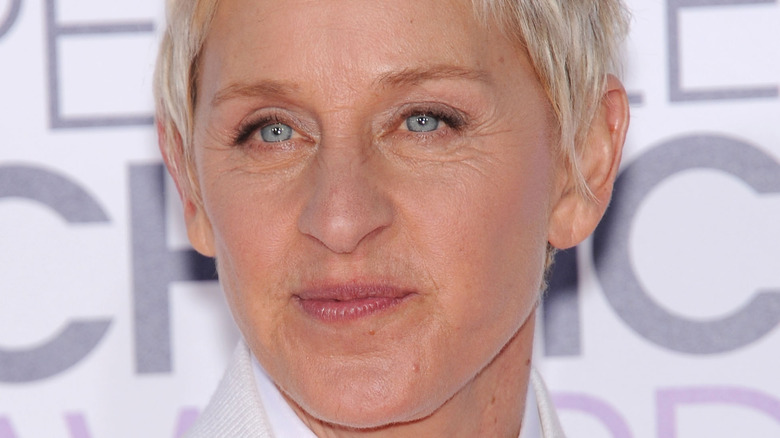 Ellen DeGeneres smirking