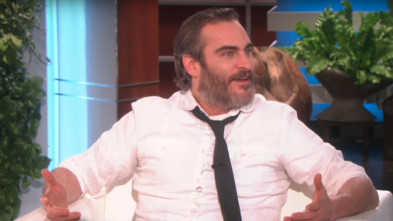 Joaquin Phoenix with Ellen DeGeneres
