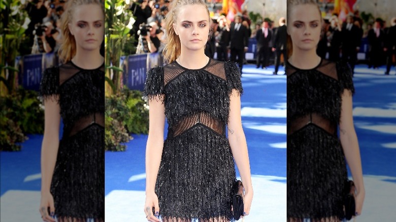 Cara Delevingne Pan premiere wardrobe malfunction