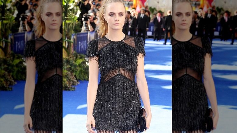 Cara Delevingne Pan premiere wardrobe malfunction