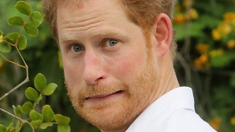 Prince harry pulling uncomfortable funny face