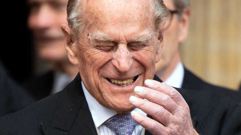 Prince Philip laughing