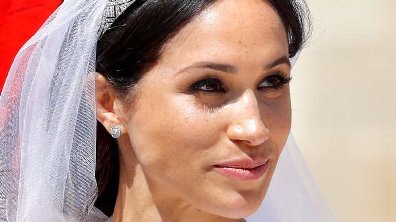 Meghan Markle in wedding veil