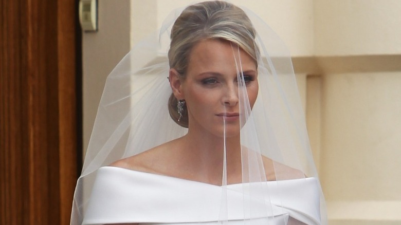 Princess Charlene of Monaco wedding veil