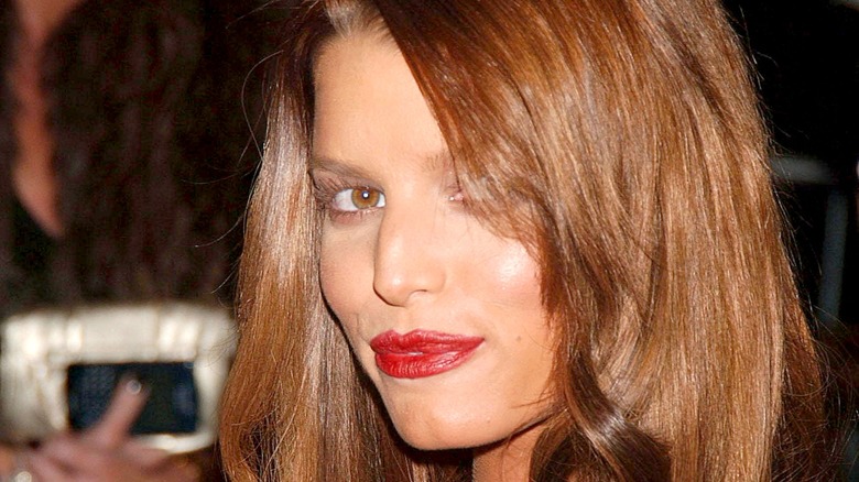 Jessica Simpson staring
